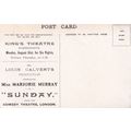 Comedy Theatre London Marjorie Murray Advertising Postcard