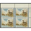 RW28, Mint XF NH $3 Mallard Brood Duck Plate Bl...