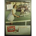 1958 Rheingold Beer Ad - My beer is Rheingold - Tennis