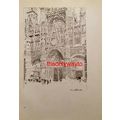 Great Door. Rouen Cathedral, Joseph Pennell, Bo...
