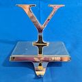 GOLD Colored Metal LETTER Y Christmas STOCKING ...