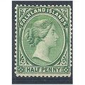 Falkland Islands 1891 SG15 1/2d Blue-Green Moun...