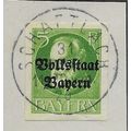 GER (BAVARIA) 1919 5pf KING LUDWIG III' (OVPT)(...