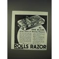1940 Rolls Razor Ad - One Blade Gives Years of ...