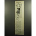 1951 Best & Co. Tina Leser Swimsuit Ad - New Sheath Swimmer True to Form