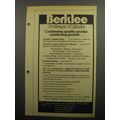 1974 Berklee College of Music Ad - Continuing quality amidst continuing growth