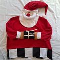 Christmas SANTA Claus CHAIR BACK COVER Holiday ...