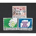 Singapore.International Youth Year set of 3.Fin...