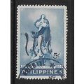 PHILIPPINES 1954 MARIAN YEAR 5c BLUE MURILLO SG...