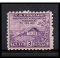 752 3c Washington's Hdqs Fine MNH Z1640