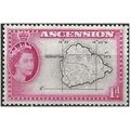 Ascension Island 1956 SG58 1d Black & Magenta U...