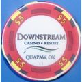 Downstream. $5 Casino Chip. Quapaw, OK. X03.