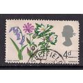 GB 1967 QE2 4d Wild Flowers Used stamp SG 720. ...