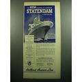 1957 Holland-America Line Cruise Ad - The new completely air-conditioned