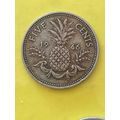 Umlaufmünze Bahamas 5 Cents 1966