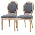 Set of 2 Vintage Upholstered Armless Curved Bac...