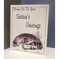 Card 4 1/4 inch X 5 1/2 inch Seasons Greetings