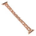 Hearts Crossed Diamond Metal Watch Band, For Ap...