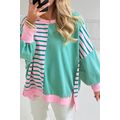 Green Stripe Mix Pattern Color Block Patchwork ...