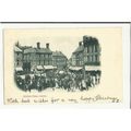 Lincolnshire LOUTH Market Place Postcard