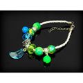 Fully Loaded Woven Bracelet Charm Euro Bead Jew...