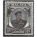 Johore 1949 SG133 1c Black Mounted Mint .. .