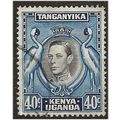 KUT 1952 SG143 40c Black & Blue Fine Used .. ...