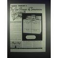 1938 Magic Chef Model 3914 Stove Ad - Gas Range