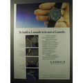 1986 Lassale Watch Ad - Ladies CZT002 and CMUY46