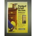 1990 Minwax Polyshades Ad - Finished! In half the time