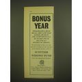 1958 Scottish Widows' Fund Advertisement - Bonus Year