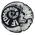 Skull Iron On Patch Embroidered Round Slogan Se...