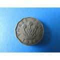 1944 GEORGE VI BRASS THREEPENCE - COIN - 1 FREE...
