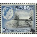 RHODESIA & NYASALAND, Rhodes Grave Matopos, blu...