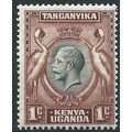 KUT 1935 SG110 1c Black & Red-Brown Mounted Min...