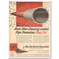 pipe line service corp 1959 steel shot cleaning...