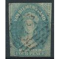 Tasmania 1857 SG36 4d Pale Blue Good Used ..