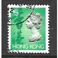 HONG KONG 1992 $5 BRIGHT BLUE GREEN SG 714 FINE...