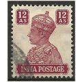 India 1941 SG276 12a Lake Fine Used . .. .