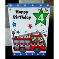 Age 4 Birthday Card - Happy Birthday 4 - 08a