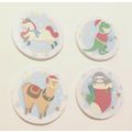 Christmas Coasters Set of 4 Novelty Coasters Fe...