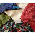 S5 100% Silk Scrap Fabric Lot Material Reclaime...