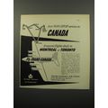 1950 TCA Trans-Canada Air Lines Ad - Fast Non-Stop service to Canada