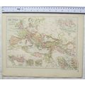 Vintage: Bacons engraved map Sheet 50 The Ancie...