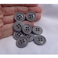 CC10 10 Gray Buttons 20mm 3/4 Inch Resin 4 Hole...