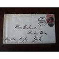1867 GB QV 1d Red stamp JI Plate 95 cover Hudde...