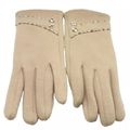 Ladies Gloves Cream with Button Detail 23.5 CM ...