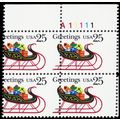 2428, Mint NH 25¢ Misperfed Shift Error Block -...