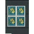 new zealand stamps sg785 sg 785 hm block 4