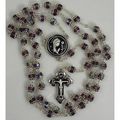 Damascene Silver Rosary Crucifix Virgin Mary Pu...